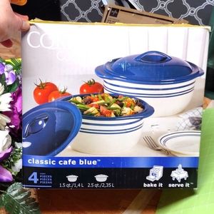 Corelle coordinates classic cafe blue NEW IN BOX